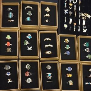 Mystery Set Of 3 Random Rings Size 7 - 7.5